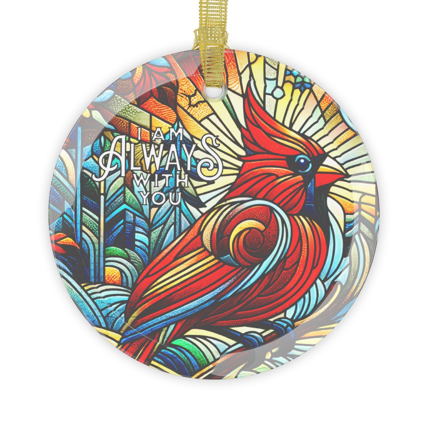 Always with You Cardinal Glass Ornament