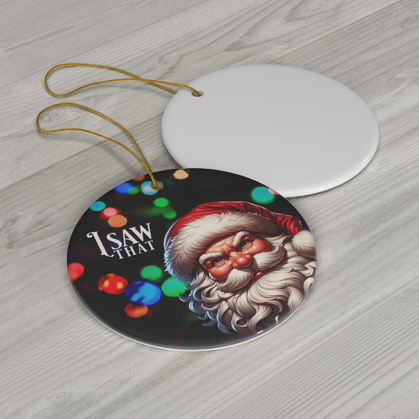 Santa Saw That Ceramic Ornament