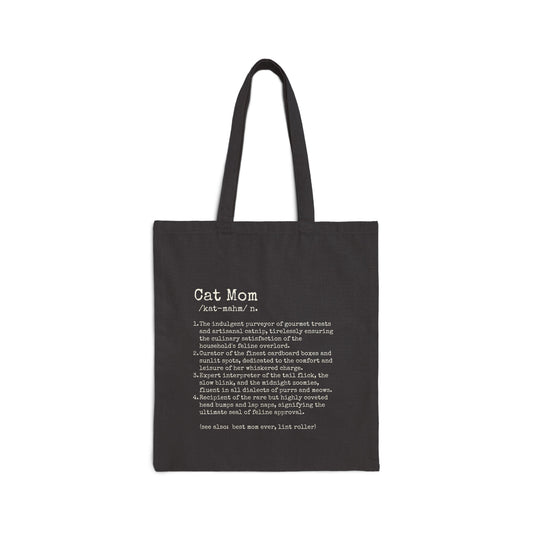 Cat Mom Cotton Canvas Tote Bag