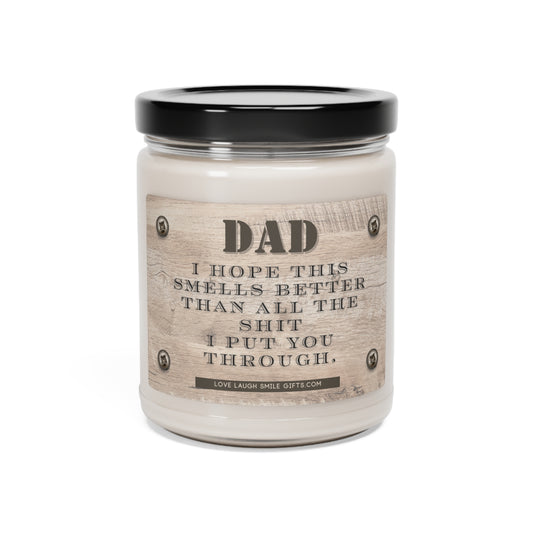 Better than Shit Scented Soy Candle, 9oz for Dad