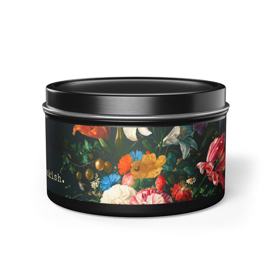 Bookish Floral Tin Candle 4oz or 8oz