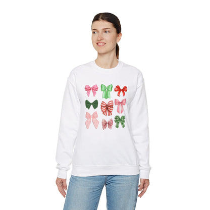 Christmas Coquette Bows Unisex Crewneck Sweatshirt