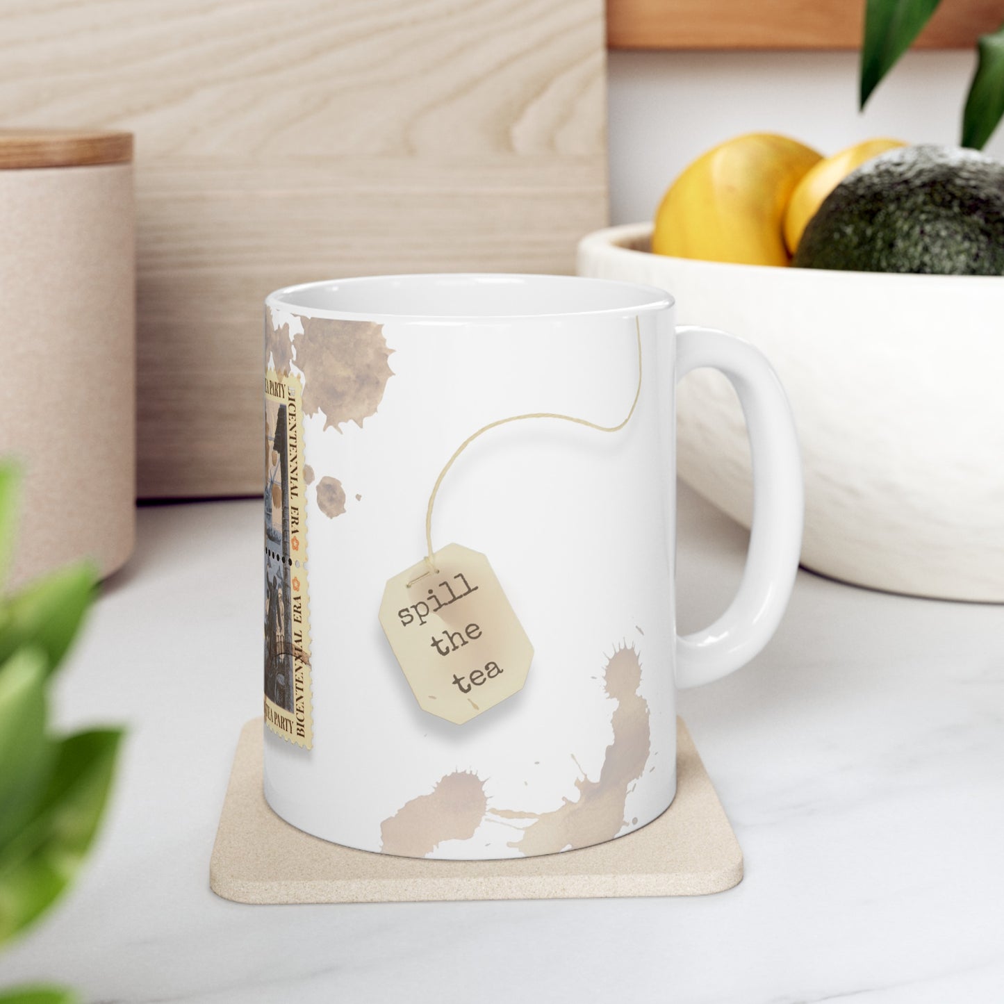 Tea Party Ceramic Mug, 11oz