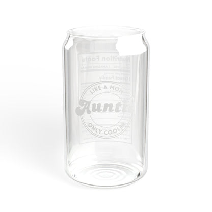 Cool Auntie Classic Can Sipper Glass, 16oz