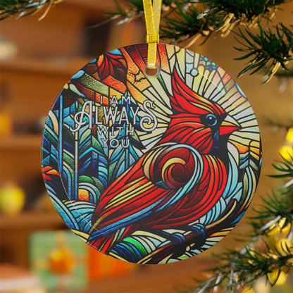 Always with You Cardinal Glass Ornament