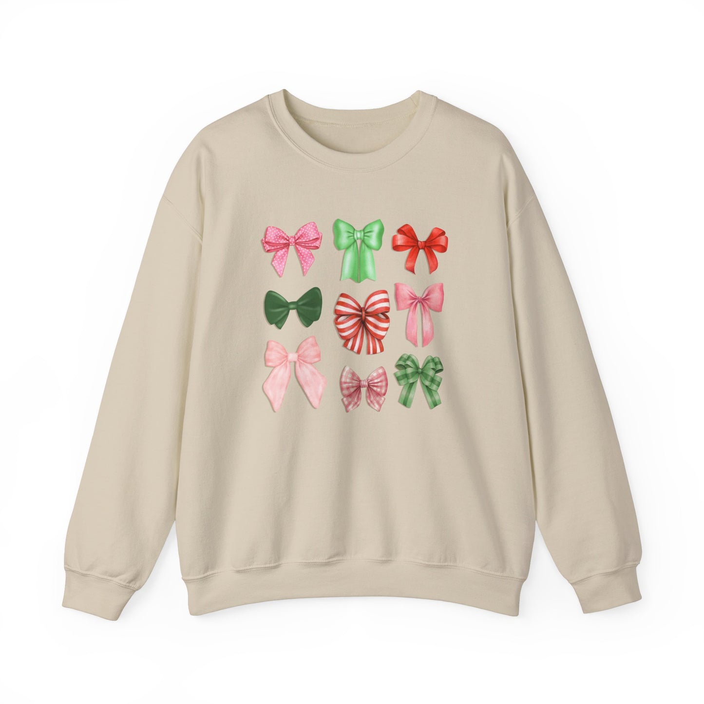 Christmas Coquette Bows Unisex Crewneck Sweatshirt