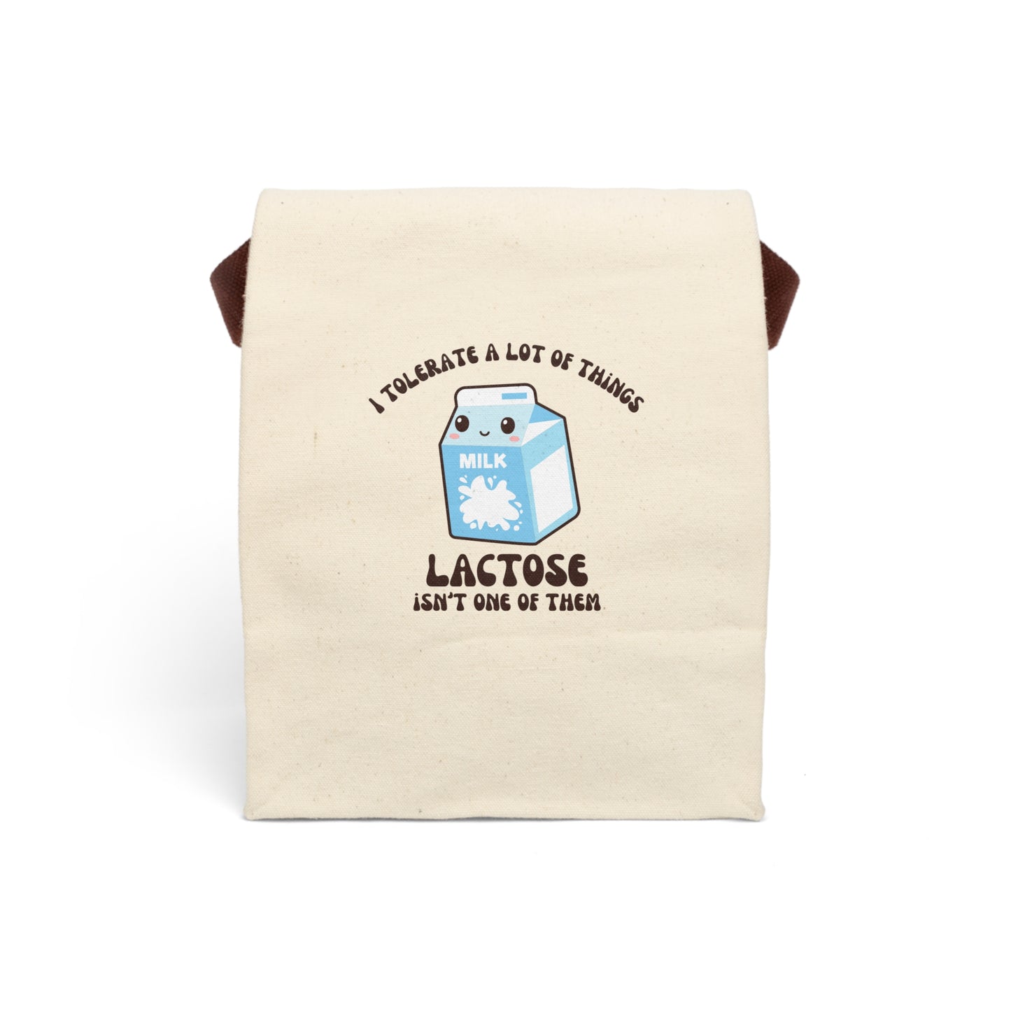 Personalized Lactose Intolerance Canvas Lunch Bag