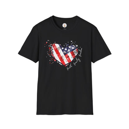 Faith Family Freedom Softstyle T-Shirt