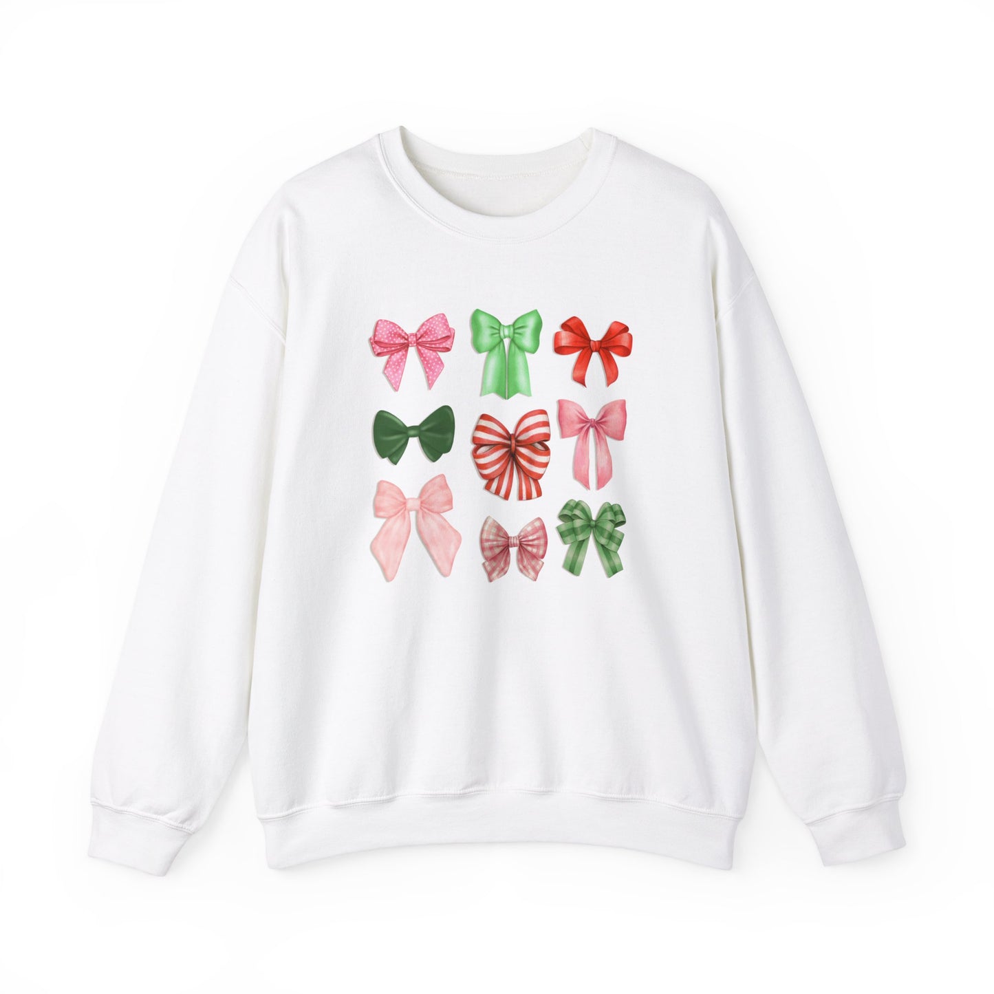 Christmas Coquette Bows Unisex Crewneck Sweatshirt