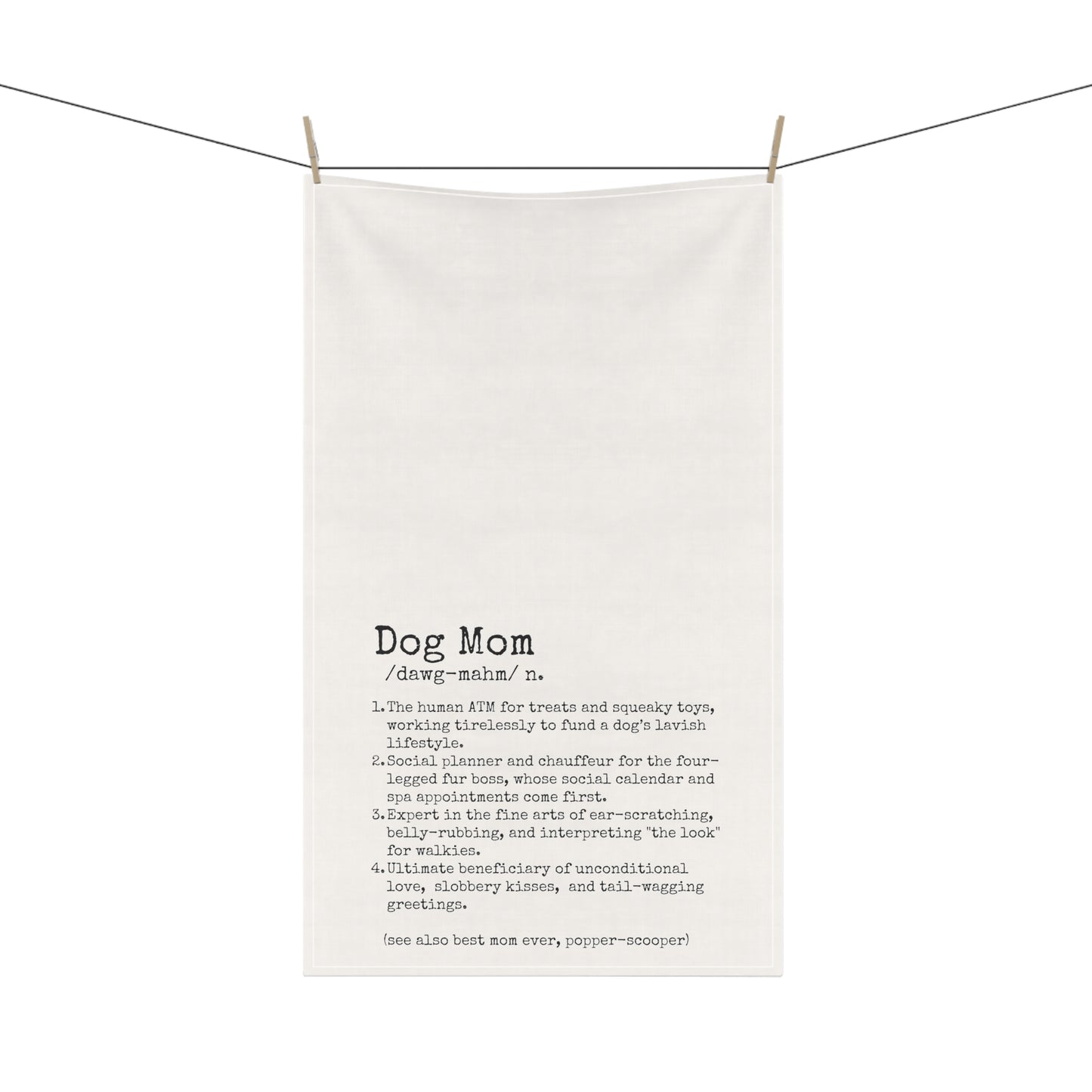 Dog Mom Cotton Kitchen Towel