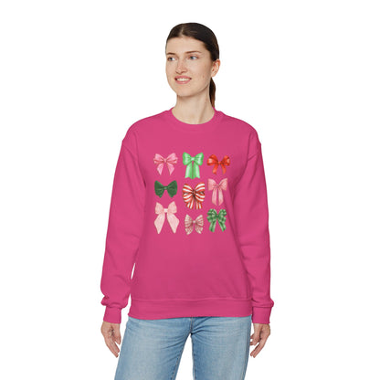 Christmas Coquette Bows Unisex Crewneck Sweatshirt