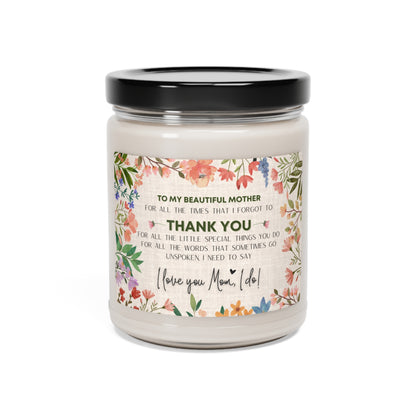 Mom Thank You Scented Soy Candle, 9oz