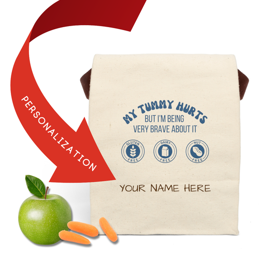 Personalized My Tummy Hurts Canvas Lunch Bag