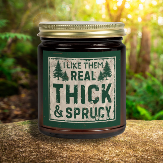 Thick & Sprucy Amber Jar Candles